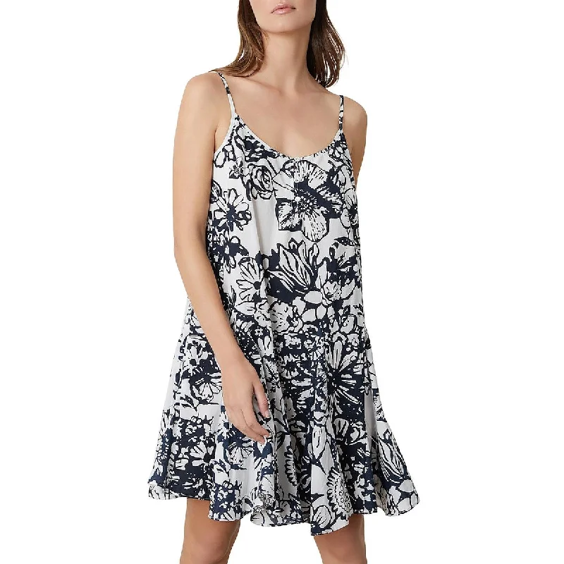 Huge Discounts sleeveless dressVELVET BY GRAHAM & SPENCER Womens Cotton Floral Fit & Flare Dress