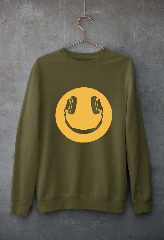 Must-Have Deals minimalist gym sweatshirtEmoji Headphone Music Unisex Sweatshirt for Men/Women