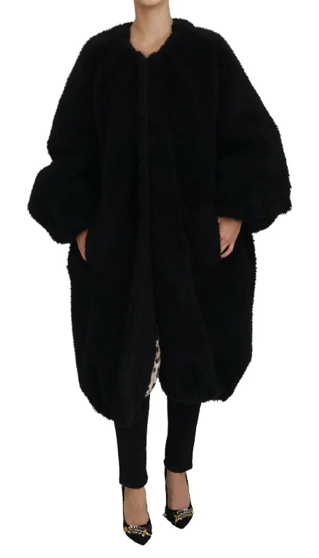 Massive Deals functional jacketDolce & Gabbana Cashmere Blend Faux Fur Coat Jacket