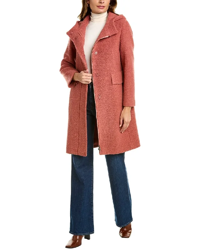 Exclusive Savings relaxed fit jacketCinzia Rocca Icons Hooded Wool-Blend Coat