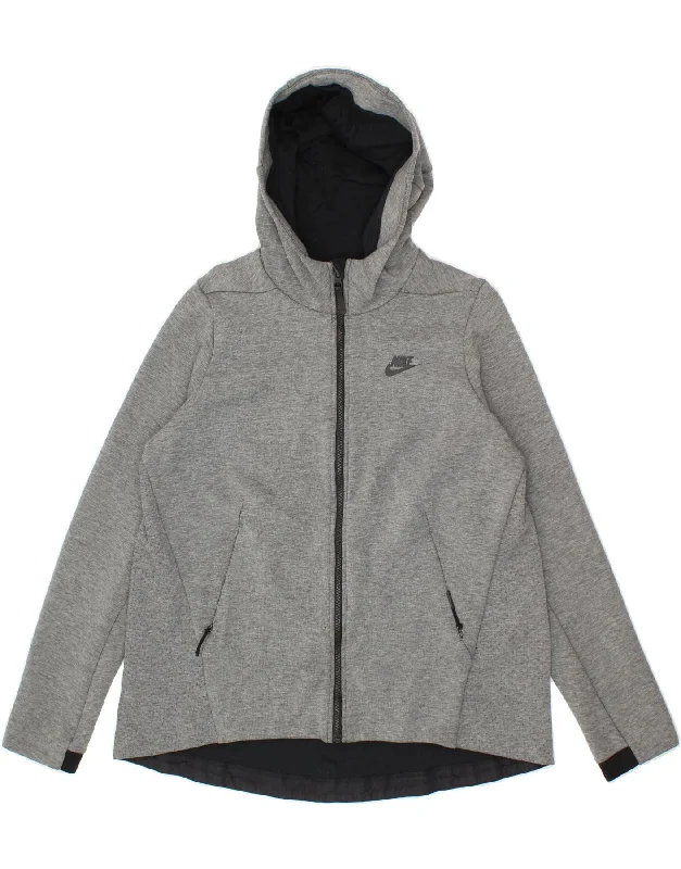 The Best Prices NIKE Mens Zip Hoodie Sweater Medium Grey Cotton
