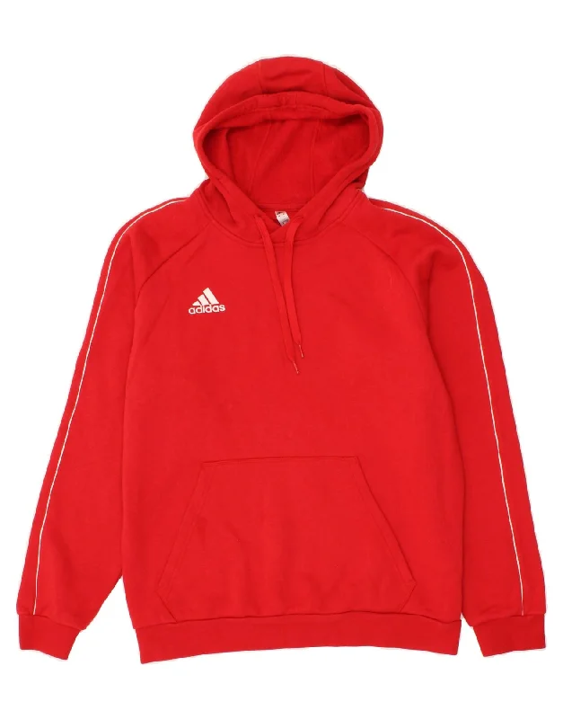 Low Prices ADIDAS Mens Hoodie Jumper Large Red Cotton