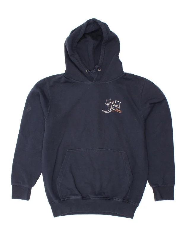 The Best Prices HAKRO Mens Graphic Hoodie Jumper Medium Navy Blue Cotton