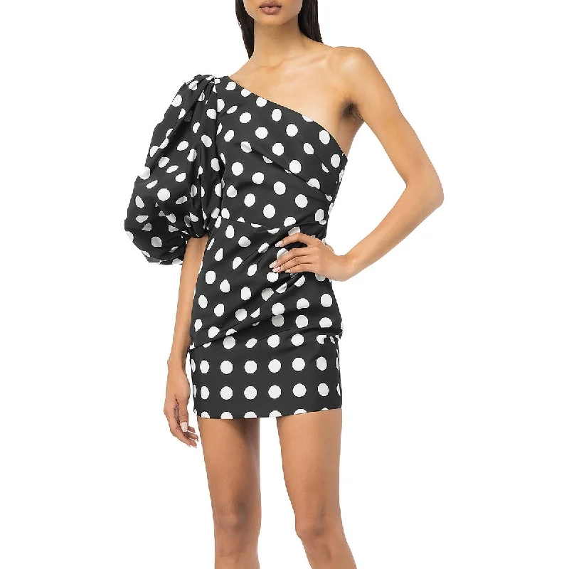 The Best Prices casual day dressPINKO Womens Polka Dot One Shoulder Mini Dress
