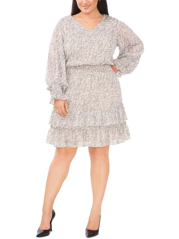Exclusive Preview structured dressPlus Womens V-Neck Knee Shift Dress