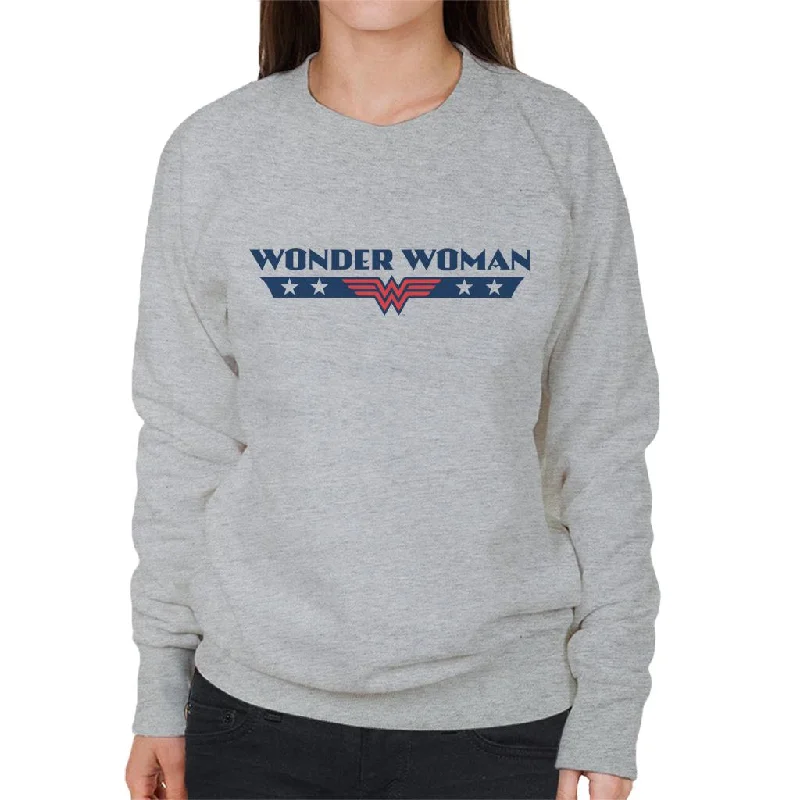 Discount Mania fashionable gym hoodieWonder Woman Stars Logo Women's Sweatshirt