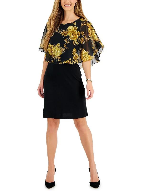 Price Rollback structured dressWomens Floral Mini Sheath Dress