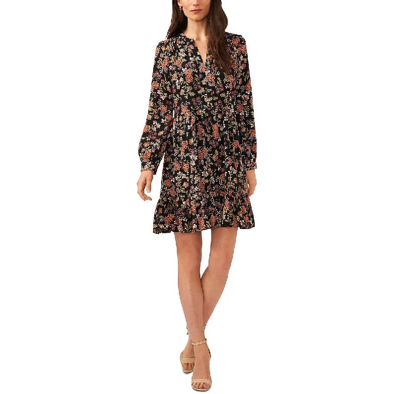 Weekend Deal off-shoulder dressVince Camuto Womens Floral Print Mini Fit & Flare Dress