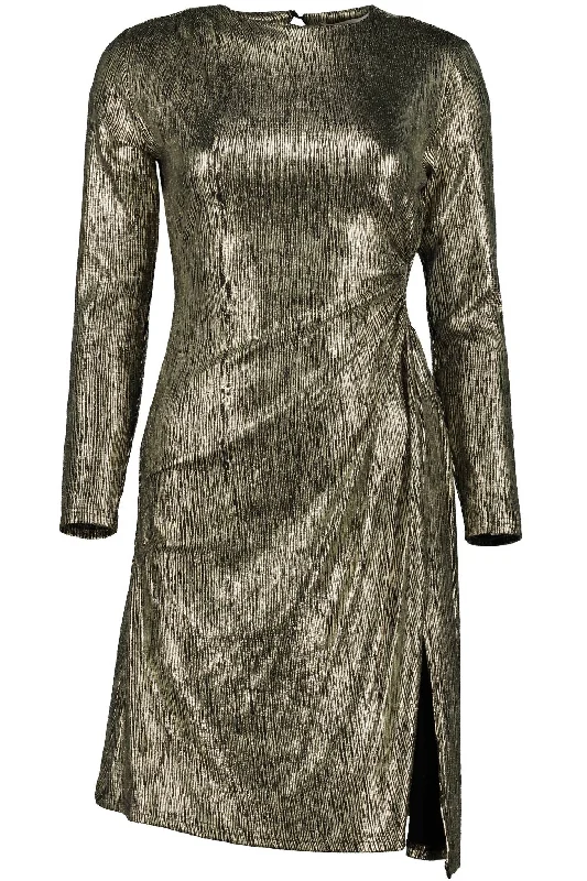 Amazing Deals casual day dressAngelina Cut Out Dress In Gold Metallic