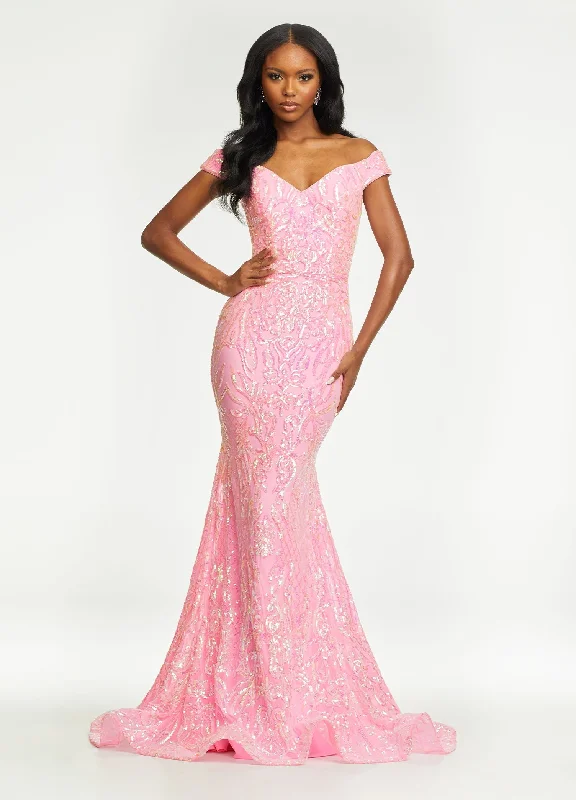 Quick Sale summer floral dressAshley Lauren 11112 Size 2 Baby Pink Prom Dress Off the Shoulder Stretch Sequin Gown Quick Sale summer floral dressAshley Lauren 11112 Size 2 Baby Pink Prom Dress Off the Shoulder Stretch Sequin Gown