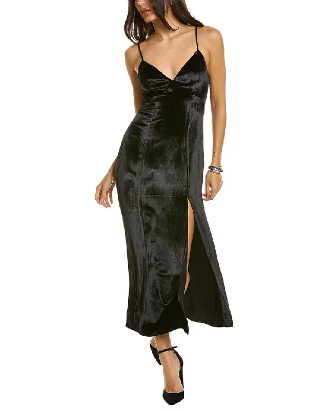 Final Clearance boho-chic dressalice + olivia Julietta Silk-Blend Slip Dress