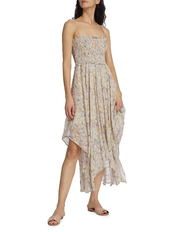 Huge Savings casual slip dressImeris Midi Dress In Pastel Print