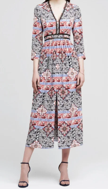 Price Rollback casual knit dressRosalia Maxi Dress In Ivory Multi