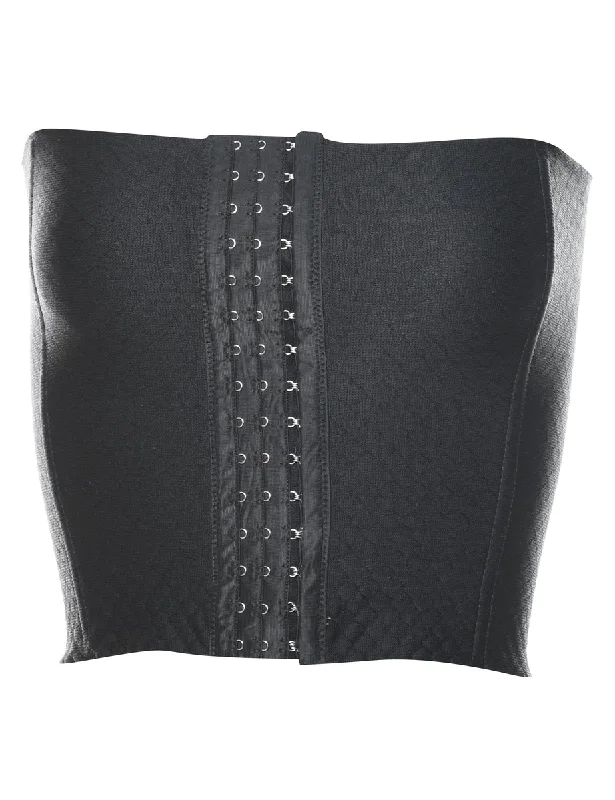 Weekend Deal stylish zip jacketBlack Classic Corset Top - XS
