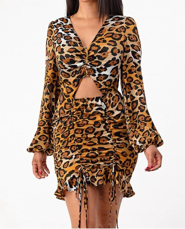 Price Drop Alert off-the-shoulder dressCheetah Cut Out Mini Dress In Cheetah - Black, Tan, Brown, Black Price Drop Alert off-the-shoulder dressCheetah Cut Out Mini Dress In Cheetah - Black, Tan, Brown, Black