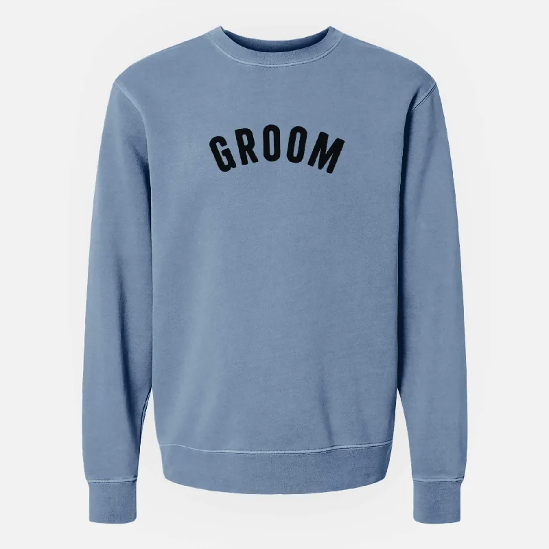Buy More, Save More oversized sports sweatshirtGroom - Articulate Collection - Unisex Pigment Dyed Crew Sweatshirt