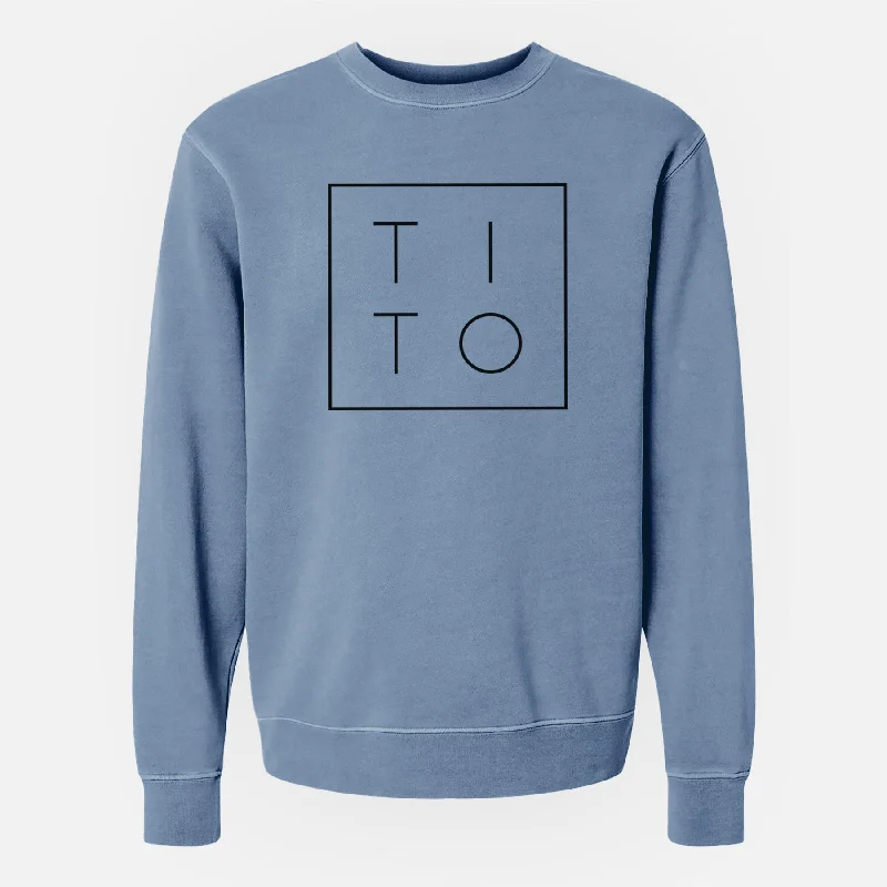 Incredible Offers soft athletic sweatshirtTito Boxed - Unisex Pigment Dyed Crew Sweatshirt