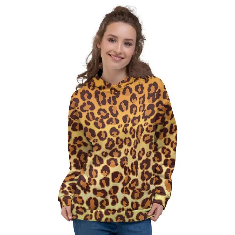 Super Bargain Gold Leopard Women's Hoodie