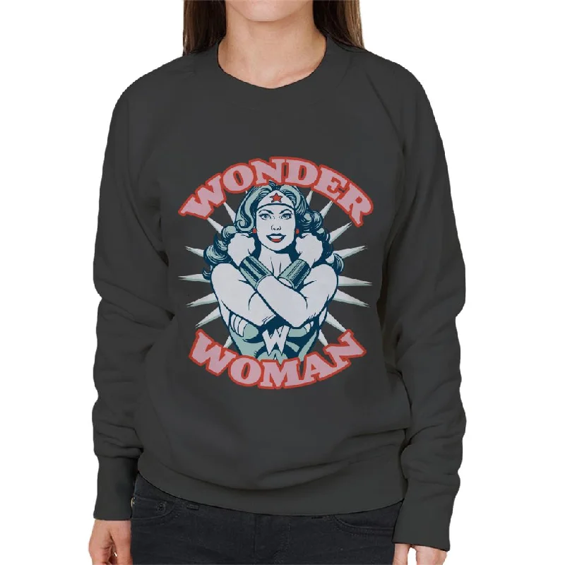 Bargain Prices fashion gym hoodieWonder Woman Arms Crossed Power Pose Women's Sweatshirt Bargain Prices fashion gym hoodieWonder Woman Arms Crossed Power Pose Women's Sweatshirt