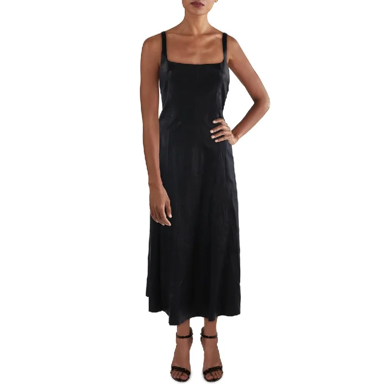 Inventory Reduction t-shirt dressVince Womens Leather Sleeveless Midi Dress