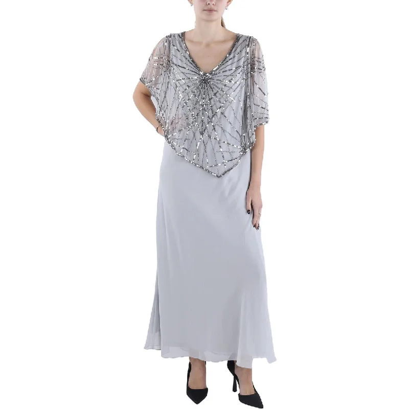 Price Drop Alert floral midi dressJKara Womens Petites Sequined Maxi Evening Dress