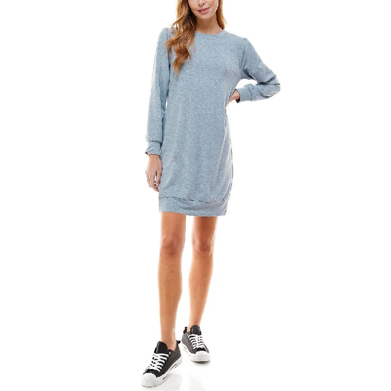 Major Savings wrap-around dressKingston Grey Womens Juniors Comfy Long Sleeves T-Shirt Dress