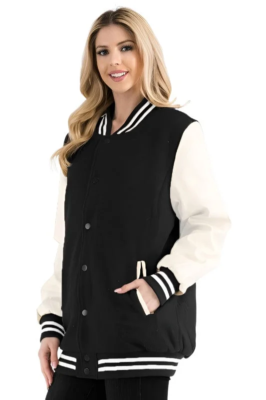 Hurry In classic jacketBoyfriend Oversized Letterman Jacket S-3XL