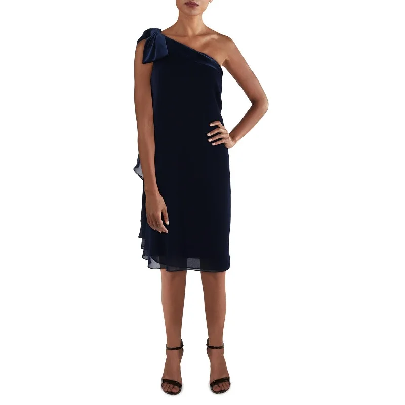 Buy More, Save More casual shift dressLauren Ralph Lauren Womens Chiffon Velvet Trim Sheath Dress