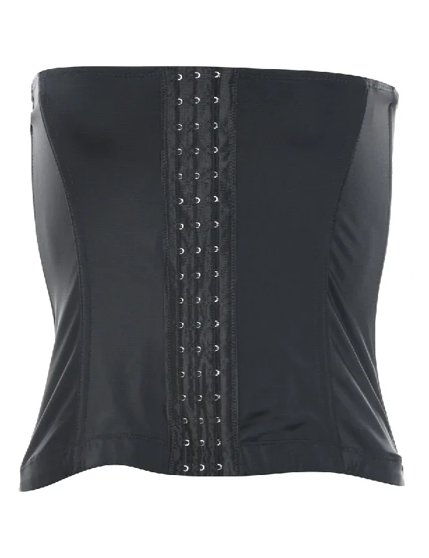 Markdowns urban style jacketPlain Black Boned Corset - S